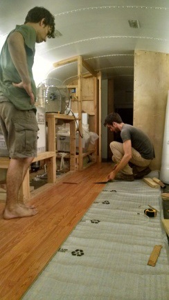 Laying the flooring